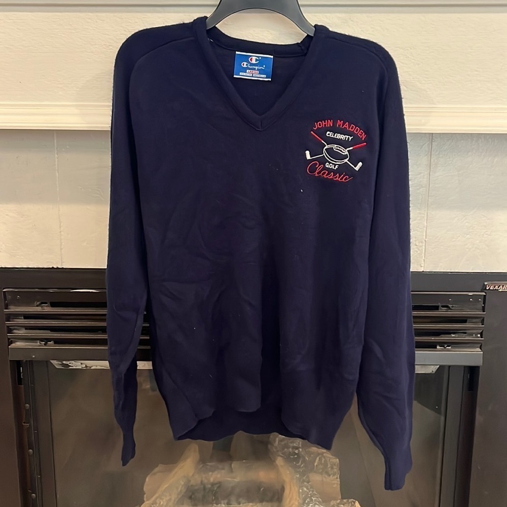 Vintage Champion sweater. John Madden golf classic. Made in USA. Size Large. 24B